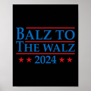 Naar de Walz 2024 Kamala Harris Tim Waltz verkiezi Poster