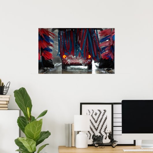 naar de wasmachine gaan poster (Thuiskantoor)