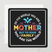 Naar de Wereld ben je een Moeder Feestdagenkaart (Voorkant / Achterkant)