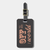 Naar de wereld kijken - Voor de avonturier Bagagelabel (Voorkant verticaal)