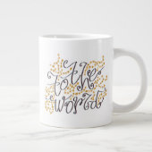 Naar de wereld mok, linkshandig grote koffiekop (Rechts)