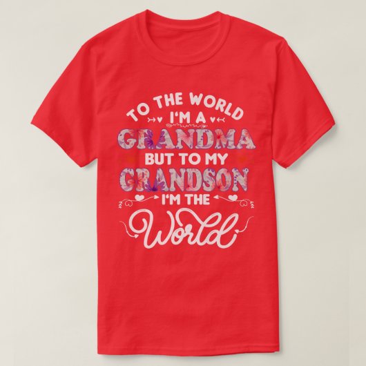 naar de wereld waar je oma jarig bent , schattige  t-shirt (Design voorkant)