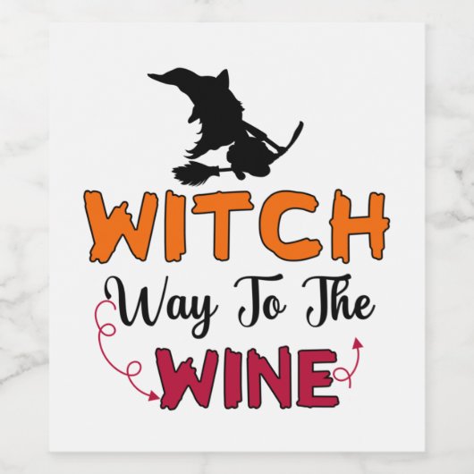 Naar de Wijn Halloween Etiket (Enkel label)