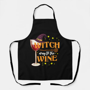 Naar de Wijn trekken - Funny Halloween Wine Lover Schort