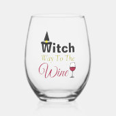 Naar de wijn trekken wijnglas zonder voet (Voorkant)