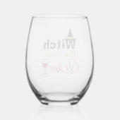 Naar de wijn trekken wijnglas zonder voet (Achterkant)