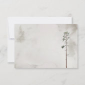 Naar de wilde dennenbomen Rustic bruiloft | RSVP Kaartje (Achterkant)