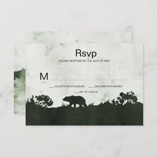 Naar de wilde roest smaragdgroene landschap RSVP (Voorkant / Achterkant)