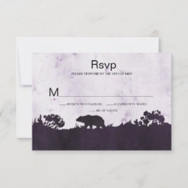 Naar de Wilde Rustieke Paarse Landschap RSVP Kaartje