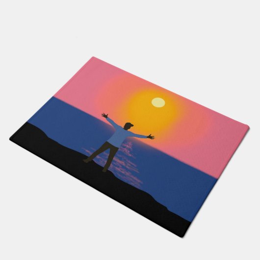 Naar de zon begroeten deurmat (Schuin)