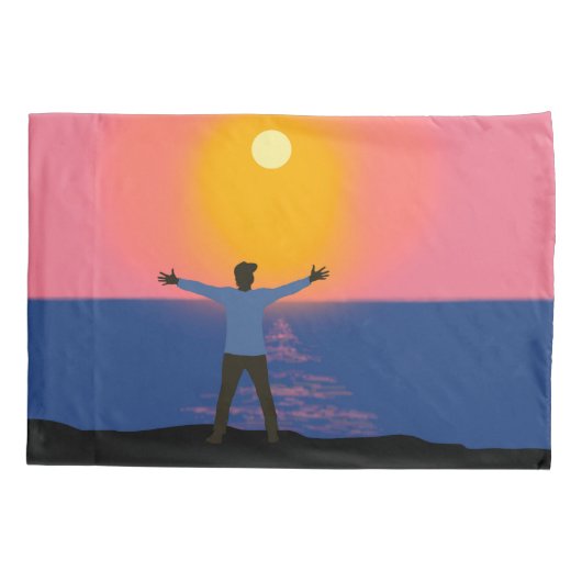 Naar de zon begroeten kussensloop (Achterkant)