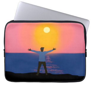 Naar de zon begroeten laptop sleeve