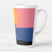 Naar de zon begroeten latte mok (Rechts)