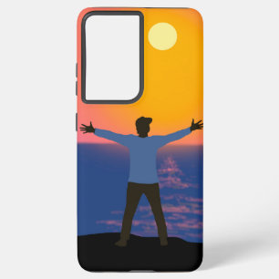Naar de zon begroeten samsung galaxy hoesje