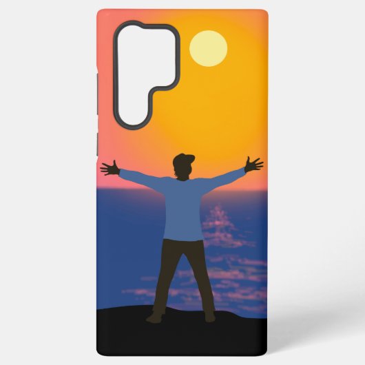 Naar de zon begroeten samsung galaxy hoesje (Achterkant)