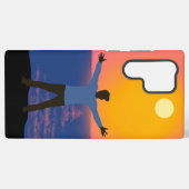 Naar de zon begroeten samsung galaxy hoesje (Achterkant horizontaal)