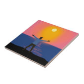 Naar de zon begroeten tegeltje (Zijkant)