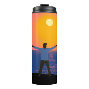 Naar de zon begroeten thermosbeker