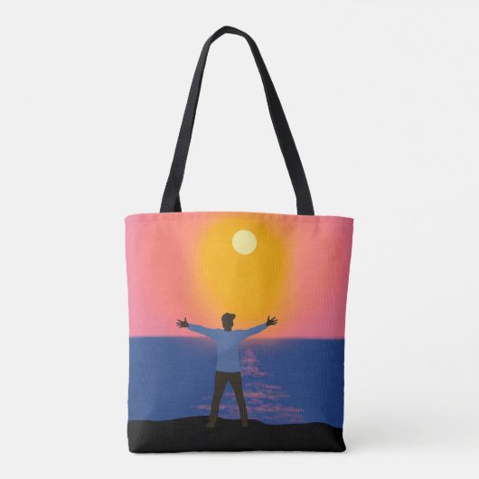 Naar de zon begroeten tote bag (Achterkant)