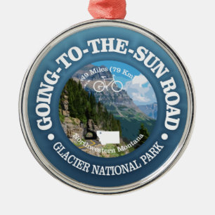 Naar de zon (fietsen C) Metalen Ornament