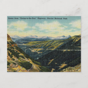 "Naar de zon" Highway, Glacier National Park Briefkaart