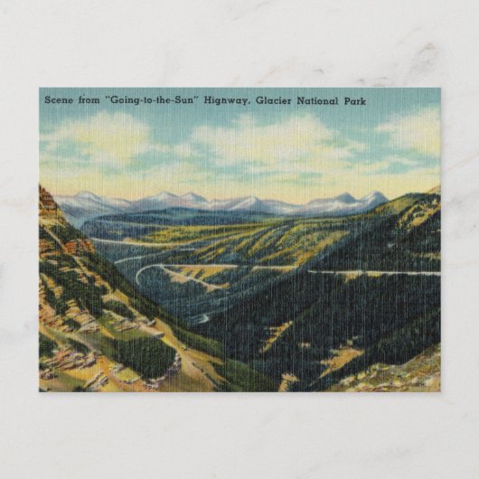 "Naar de zon" Highway, Glacier National Park Briefkaart (Voorkant)