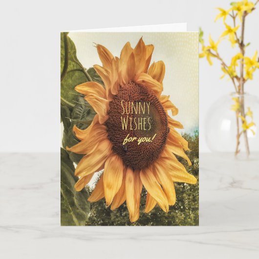 Naar de zon in mijn leven Verjaardag Kaart (Gele Bloem)