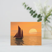 Naar de zon vliegen briefkaart (Staand voorkant)