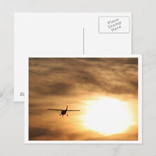 Naar de zon vliegen briefkaart (Voorkant / Achterkant)