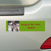 Naar de ZOO... Bumpersticker (Op auto)