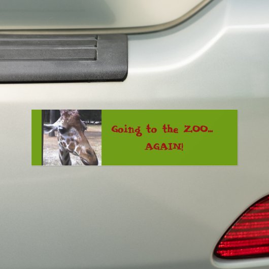 Naar de ZOO... Bumpersticker (Op auto)