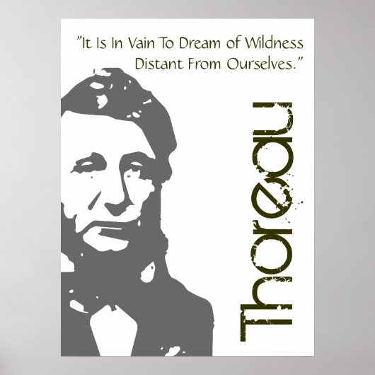 Naar dromen van het Wildness Thoreau Poster (Voorkant)