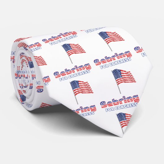 Naar een Amerikaanse vlag van het Congres Patriott Stropdas (Opgerold)