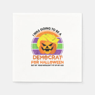 Naar een Democraat voor Halloween Funny Trumpkin Servet