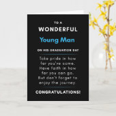 Naar een geweldig jong Man op zijn Afstuderen dag Kaart (Gele Bloem)