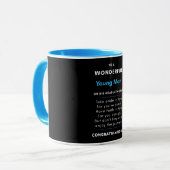 Naar een geweldig jong Man op zijn Afstuderen dag Mok (Voorkant links)