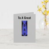 Naar een geweldig pap Wenskaart Kaart (Gele Bloem)