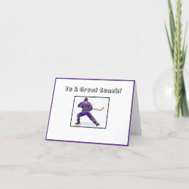 Naar een geweldige Hockey Coach Bedankkaart