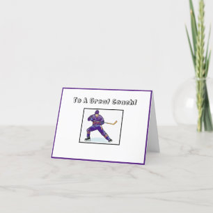 Naar een geweldige Hockey Coach Bedankkaart