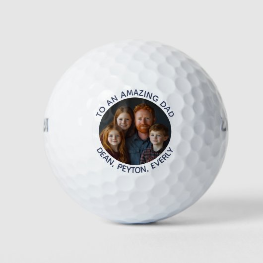 Naar een geweldige vader op Vaderdag Custom Photo Golfballen (Voorkant)