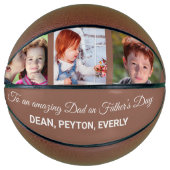 Naar een geweldige vader op Vaderdag Custom Photos Basketbal (Voorkant)