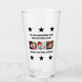 Naar een geweldige vader op Vaderdag Custom Photos Glas (Voorkant)