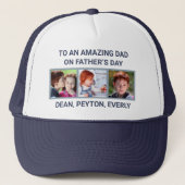 Naar een geweldige vader op Vaderdag Custom Photos Trucker Pet (Voorkant)