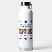 Naar een geweldige vader op Vaderdag Custom Photos Waterfles (Voorkant)