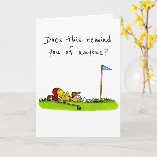 NAAR EEN *GOLFER* OP UW BIRTHDAAGSE KAART (Gele Bloem)