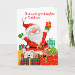 Naar een kleindochter met kerstmis kaart