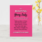 Naar een mooie jongedame op haar Afstuderen dag 2 Kaart (Gele Bloem)