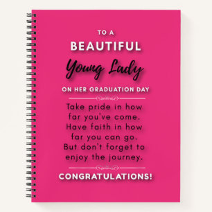 Naar een mooie jongedame op haar Afstuderen dag 2 Notitieboek