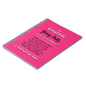 Naar een mooie jongedame op haar Afstuderen dag 2 Notitieboek (Linkerzijde)