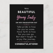 Naar een mooie jongedame op haar Afstuderen dag Briefkaart (Voorkant)
